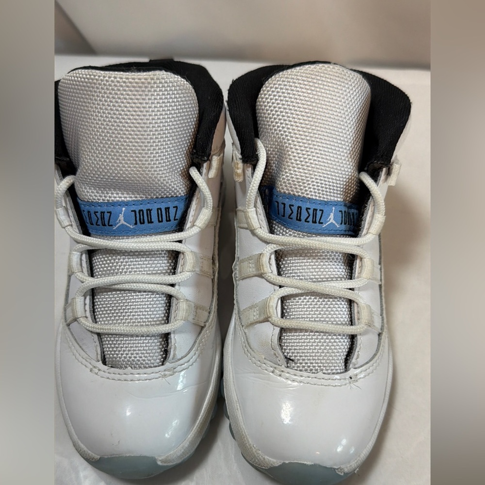 Jordan Kids White and Blue Sneakers